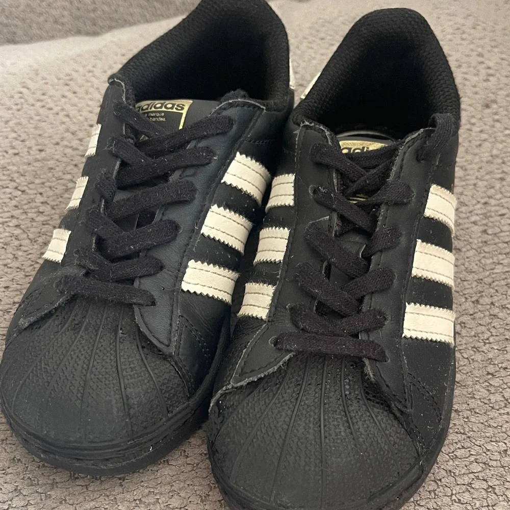 Adidas Kids Superstar Black and White Sneakers
